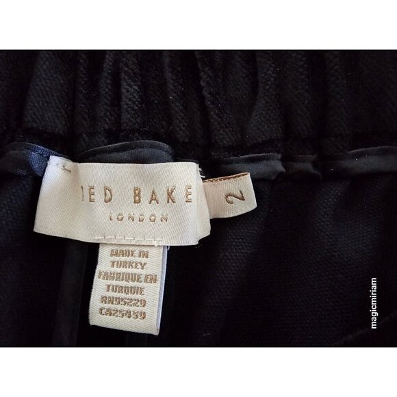 BNWT Ted Baker London Curved Hem Velvet Jogger - Picture 12 of 13